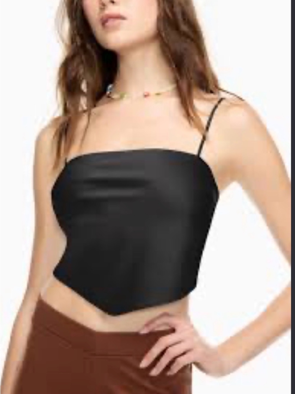 Aritzia Whisper black Satin Cami with Tag